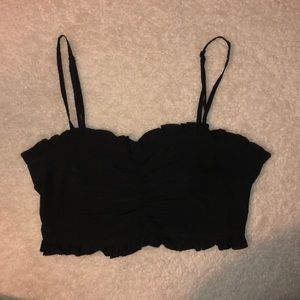 Polyester ruffled scrunch top (never worn)